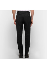 Prada Tapered Double Pleat Wool And Mohair Blend Trousers