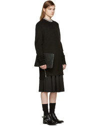 MCQ Alexander Ueen Black Wool Pullover Dress