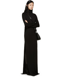 Ann Demeulemeester Black Long Sleeve Wool Dress