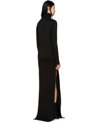 Ann Demeulemeester Black Long Sleeve Wool Dress
