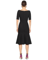 Dolce & Gabbana Double Wool Crepe Stretch Flared Dress