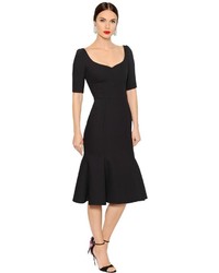Dolce & Gabbana Double Wool Crepe Stretch Flared Dress