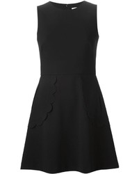 RED Valentino Scalloped Detail Flared Dress