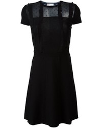 RED Valentino Sheer Chest Ribbed Dress