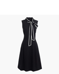 J.Crew Tall Tie Neck Dress In Italian Wool Crepe