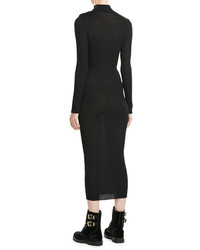 Balmain Wool Dress With Embossed Buttons