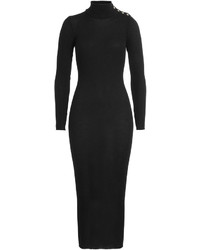 Balmain Wool Dress With Embossed Buttons