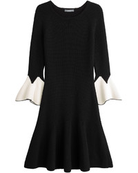 Alexander McQueen Wool Dress With Ruffled Sleeves