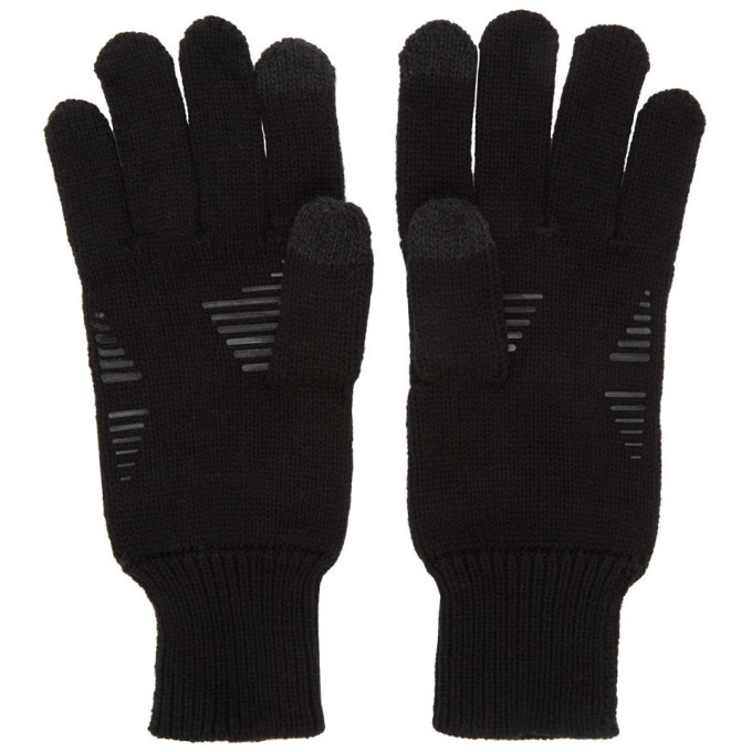 black wool gloves