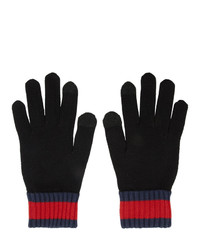 Kenzo Black Logo Tag Gloves