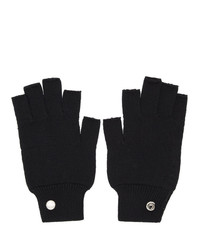 Rick Owens Black Merinois Fingerless Gloves