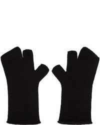 Attachment Black Wool Fingerless Gloves