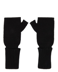 Stone Island Shadow Project Black Wool Fingerless Gloves