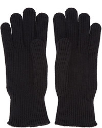 Moncler Black Wool Gloves