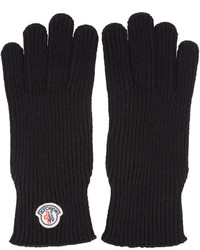 Moncler Black Wool Gloves