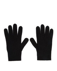 Off-White Black Wool Logo Gloves