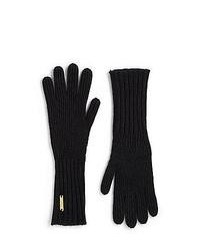 Burberry Wool Ribbed Gloves Black