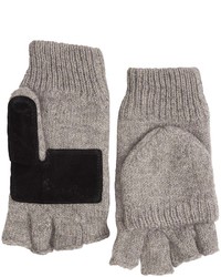 Ragg Grand Sierra Wool Mittens Convertible Fingerless Gloves Thinsulate Suede Palm