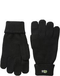 Lacoste Green Croc Wool Gloves