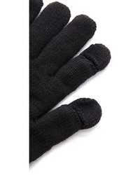 Plush Perforated Faux Leather Smartphone Gloves