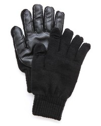 Plush Perforated Faux Leather Smartphone Gloves