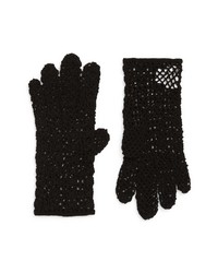 Seymoure Rbg Hand Knit Wool Gloves In Black At Nordstrom