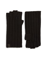 AllSaints Ribbed Fingerless Gloves