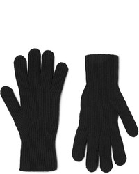 Margaret Howell Ribbed Merino Wool And Cashmere Blend Gloves