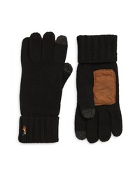 ZZDNU POLO Signature Merino Wool Tech Gloves In Black At Nordstrom