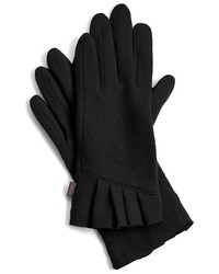 Echo Touch Pleated Cuff Wool Blend Gloves