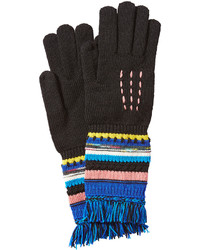 Missoni Wool Gloves With Striping And Fringe