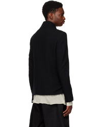 Julius Black Asymmetrical Collar Jacket