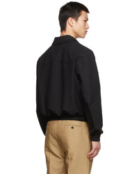 Recto Black Wool Accent Jacket