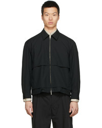 Rito Structure Black Wool Blouson Jacket