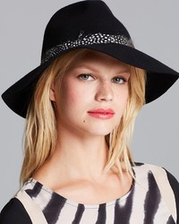 August Accessories Feather Trimmed Felt Fedora