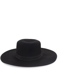 BCBGMAXAZRIA Sleek Wool Boater Hat