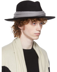 Frenckenberger Black Cashmere Alan Fedora Hat