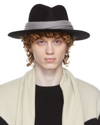 Frenckenberger Black Cashmere Alan Fedora Hat