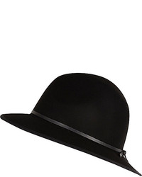 River Island Black Fedora Hat