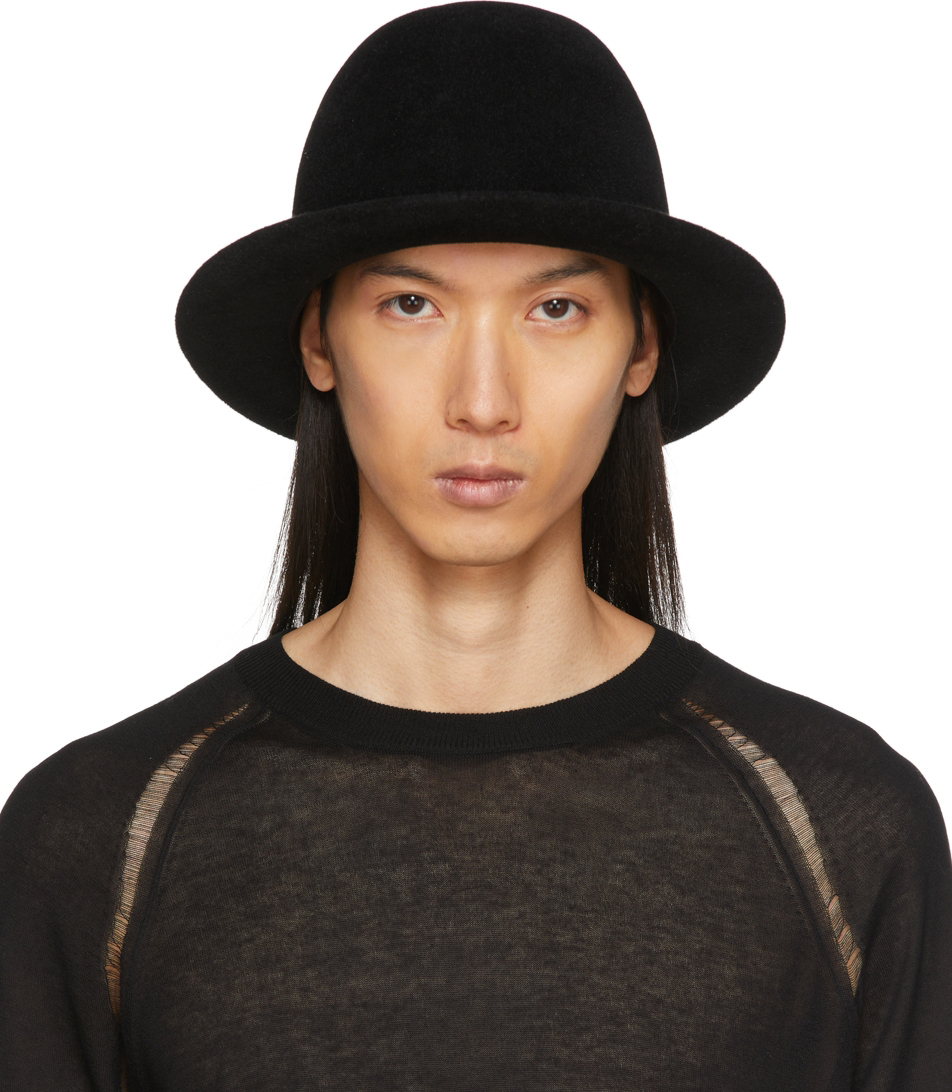 Ann Demeulemeester Black Sofieke Hat, $625 | SSENSE | Lookastic