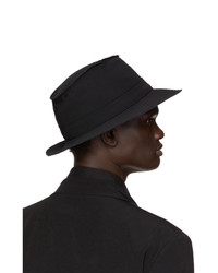Yohji Yamamoto Black Wool Horseshoe Hat