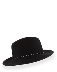 Eugenia Kim Blanca Beaded Wool Felt Hat Black