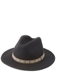 Charlotte Russe Embroidered Ribbon Panama Hat