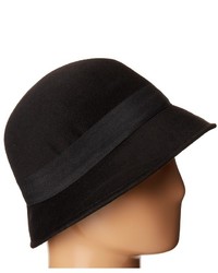 San Diego Hat Company Cth3714 Faux Wool Felt Cloche With Matching Grosgrain Band Bow