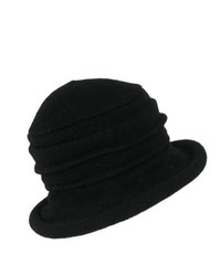 Dorfman Pacific Scala Wool Cloche Hat By Black One Size