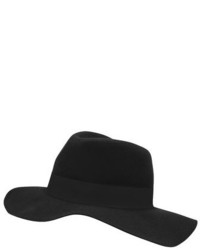 Dorothy Perkins Black Felt Fedora Hat