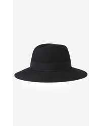Express Black Wool Felt Fedora Hat