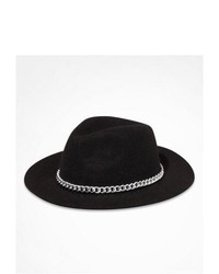 Express Chain Band Wool Floppy Hat