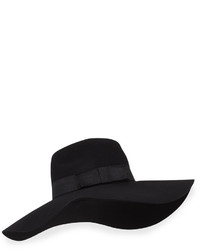 San Diego Hat Company Extra Large Brim Felt Fedora Hat Black