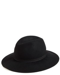 Hinge Felted Wool Panama Hat Black